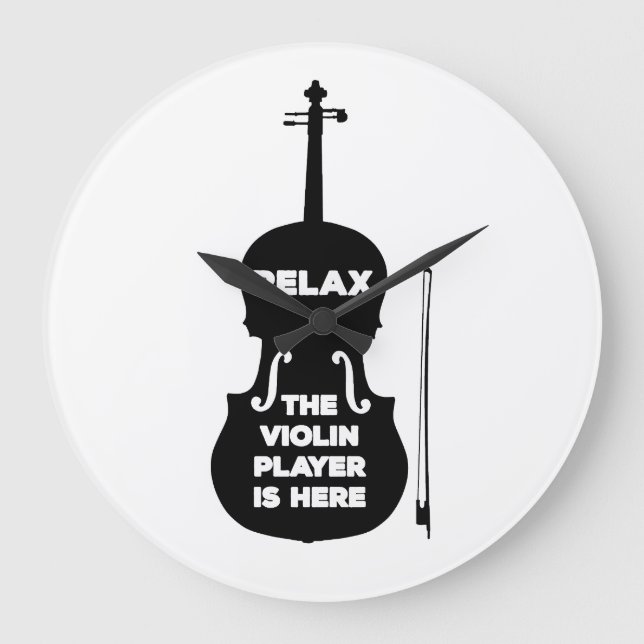 Slappna av Violin Player är här Stor Klocka (Framsida)