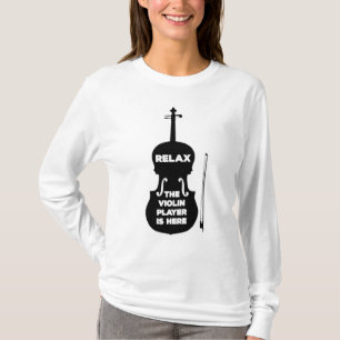Slappna av Violin Player är här T Shirt