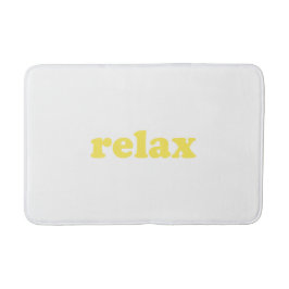 Slappna av, vit och gult modern typografi lustigt badrumsmatta