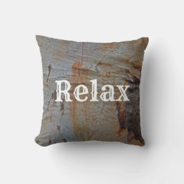 Slappna av Woodgrain Träd Bark Photo Brown Rustic Kudde