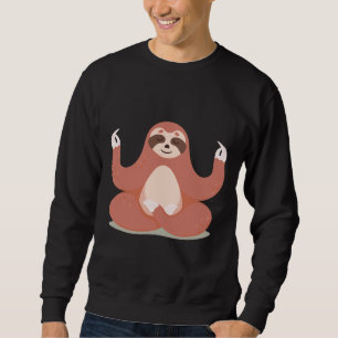 Slappna av Yoga Sloth Lång Ärmad Tröja