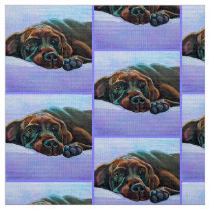 Släppt chokladlabrador Retriever Hund Fabric Tyg
