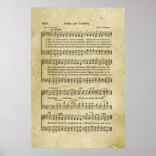 Slappt och ömt gospelnotblad poster