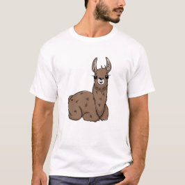 Släppt Tecknad Llama - Mysigt djur T Shirt