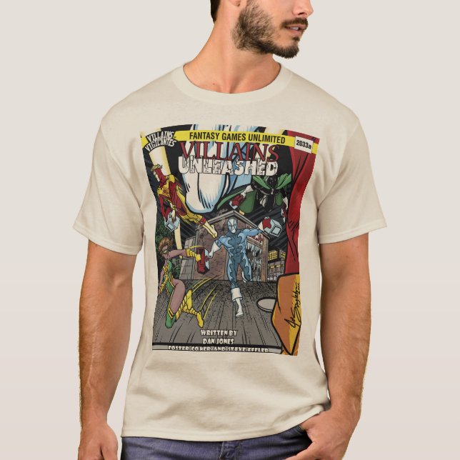 Släppte loss Villains täcker manar grundläggande T Shirt (Framsida)