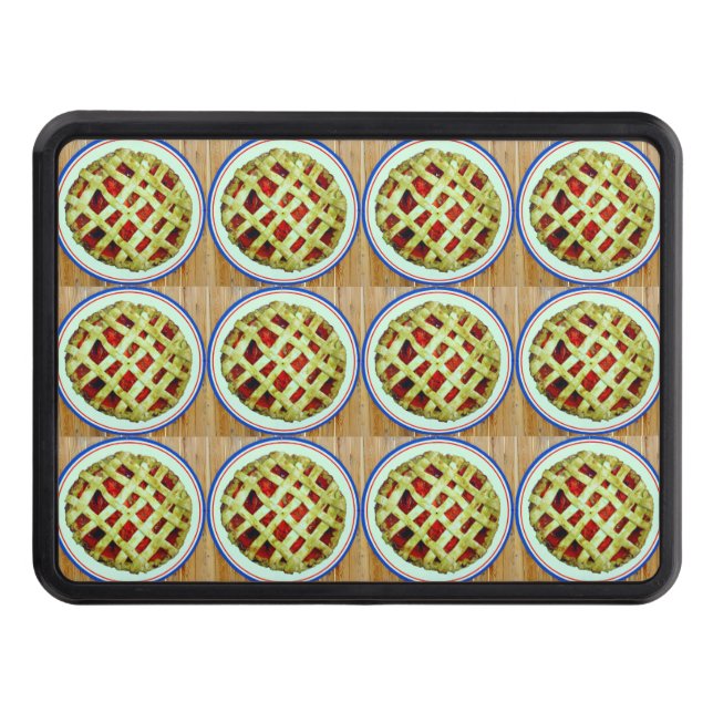 släpvagn med jordgubbsbär paj skydd för dragkrok (Framsidan)