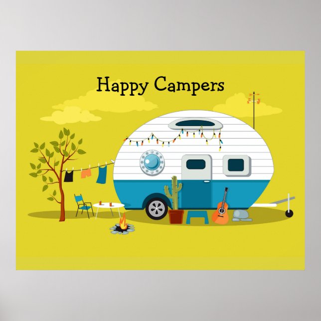 Släpvagn till lycklig Campers Poster (Framsidan)