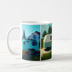 Släpvagnar med 4 söta släpvagnar kaffemugg