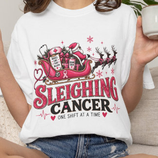 Slår cancer jul onkologisjuksköterska stöd t shirt