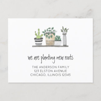 Slår Nya Rötter Ny Adress Flyttar Meddelande Vykort
