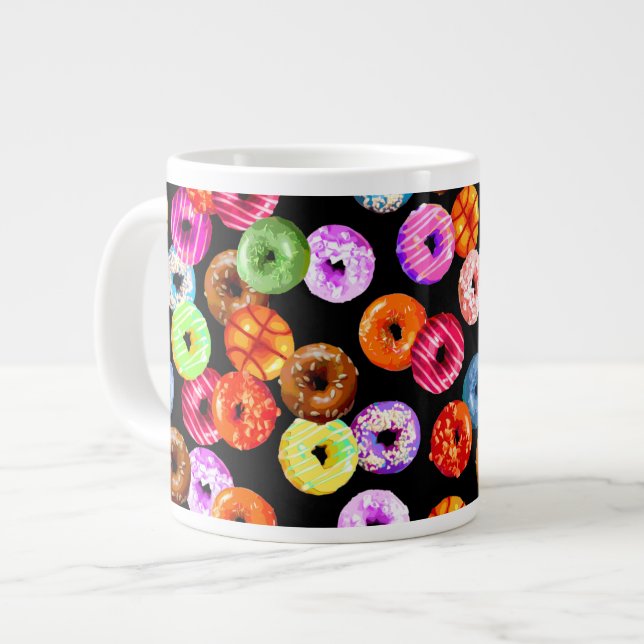 Slår sömlös mönster + ryggen. & idéer jumbo mugg (Framsida vänster)