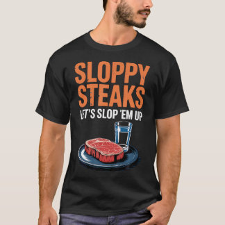 Slarviga Stekar Köttälskare Rolig Matlagning Helg T Shirt