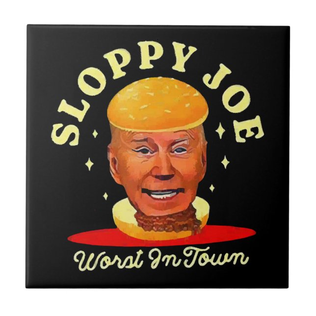 Slarvige Joe Biden Anti President  Kakelplatta (Framsidan)