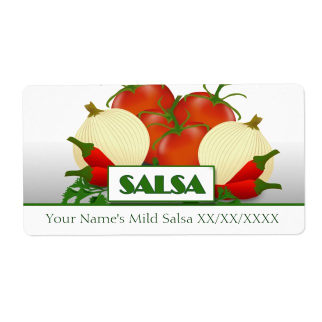 Slasa Preserve Canning Label Fraktsedel (Framsidan)