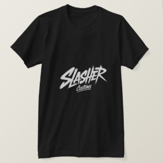 Slasher Customs Edgy Brush Typografi T Shirt