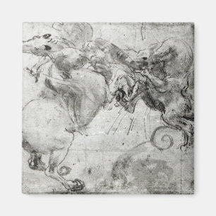 Slåss mellan en ryttare och en drake, c.1482 magnet