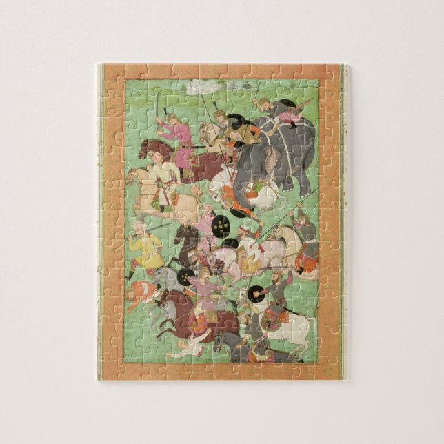 Slåss mellan styrkorna av Iran och Turan, illus Pussel (Vertikal)