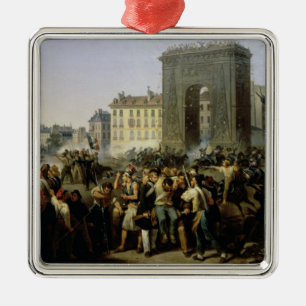 Slåss på Porten Sanktt-Denis, 28th Juli 1830 Julgransprydnad Metall