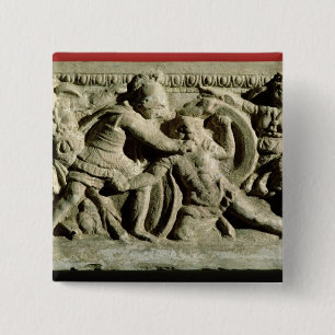 Slåss platsen från en cinerary urn, Etruscan Knapp