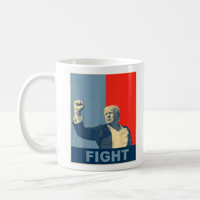 Slåss Slåss Slåss! Trump 2024 Pennsylvania Rally Kaffemugg (Vänster)