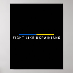 Slåss som ukrainsk ukrainska flaggan stöd 2 poster
