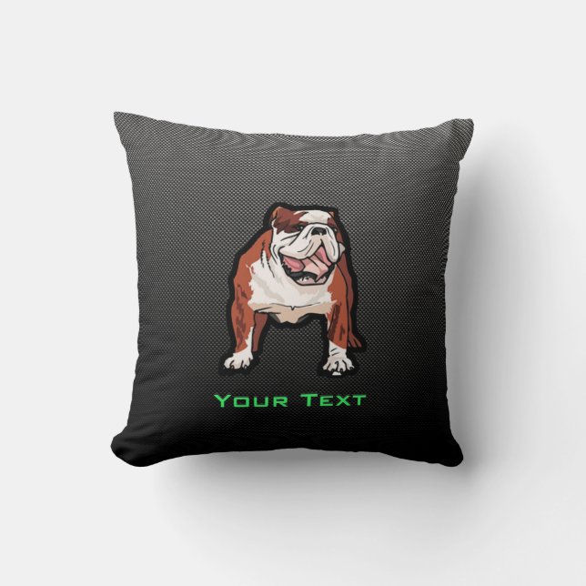 Slät bulldogg kudde (Framsida)