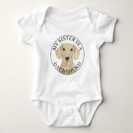 Slät Crème Dachshund Stor Systern T Shirt