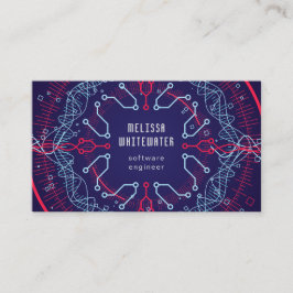 Slät färgrik visitkort för Techno lägenhet