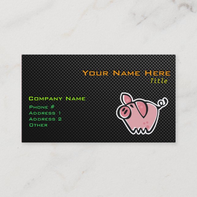 Slät gris visitkort (Framsida)