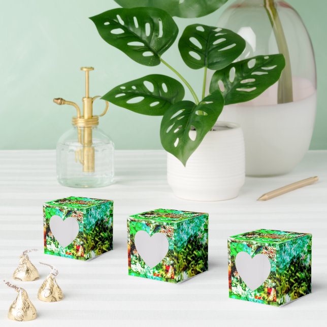 Slät gul abstrakt Favor Box,lugnande gul  Presentaskar (Multipel)