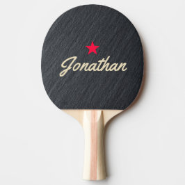 Slät Mörk Granit Vintage Stjärna Signatur Pingisracket