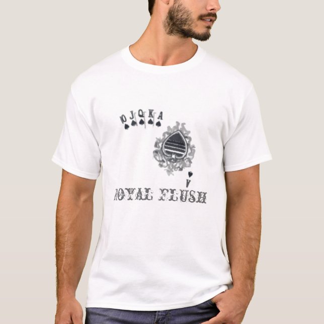 Slät pokert-skjorta för royal tee (Framsida)