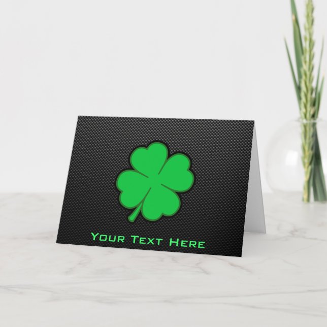 Slät Shamrock Kort (Framsida)