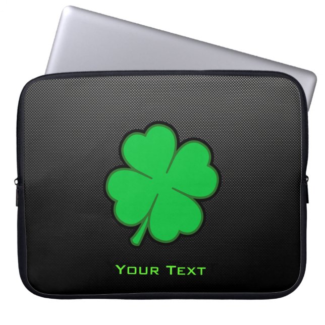 Slät Shamrock Laptop Fodral (Framsidan)
