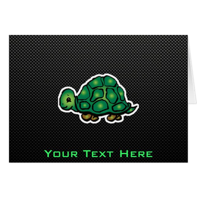Slät sköldpadda hälsningskort (Framsidan Horizontal)