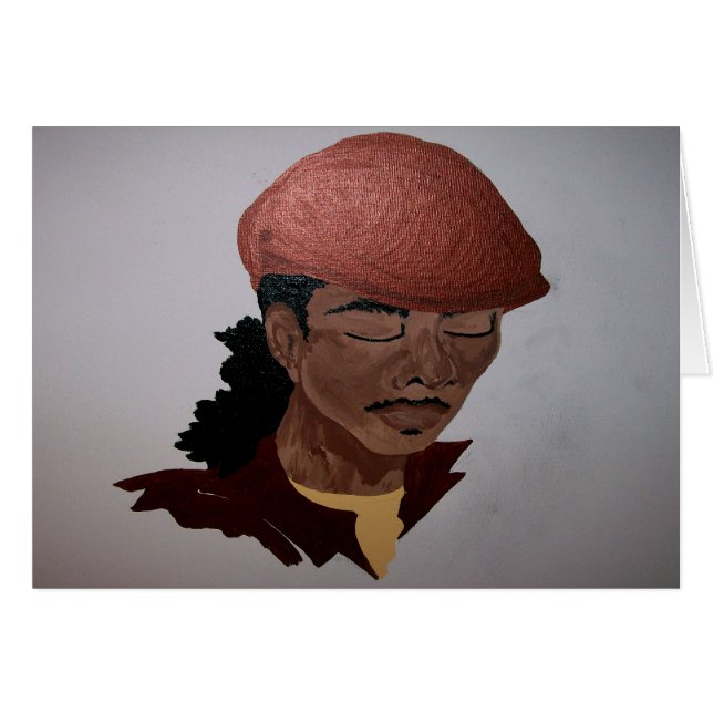 Släta Brotha vid Kenya Verrett Hälsningskort (Framsidan Horizontal)