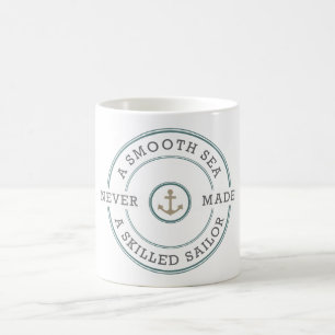 Släta den nautiska gjorda kompetent sjömannen f kaffemugg