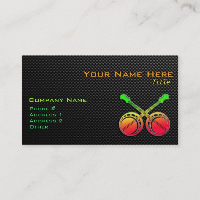 Släta Dueling Banjos Visitkort (Framsida)