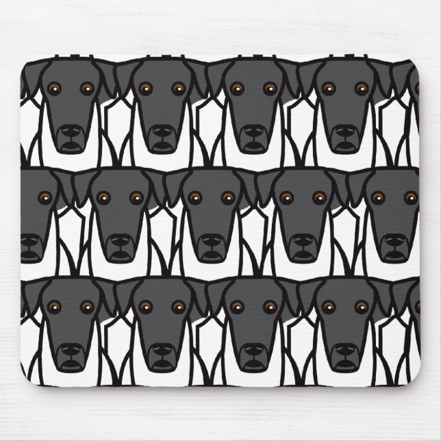 Släta foxterrier musmatta (Framsidan)