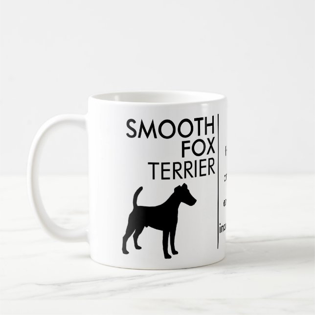 Släta foxterriern, hund aveln kaffemugg (Vänster)