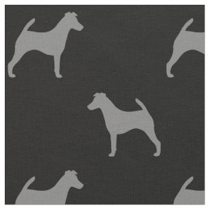 Släta foxterrierSilhouettesmönster Tyg