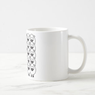 Släta-Jackad gränsCollie i fåren Kaffemugg
