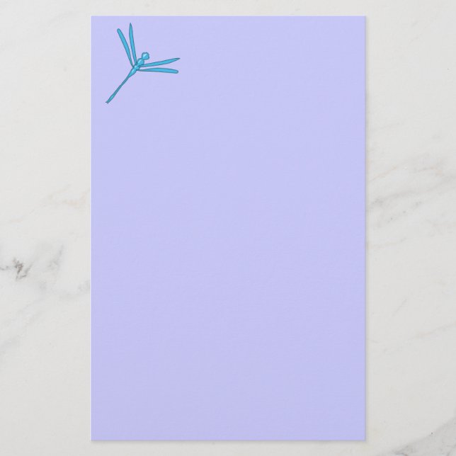 Släta lätt - blåttsländan brevpapper (Framsida)