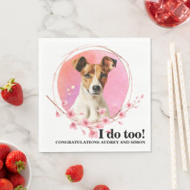 Släta rävhundar Bröllopsservetter med hundfoto Pappersservett