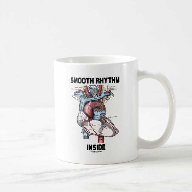Släta rytminsida (medicinsk Anatomical hjärta) Kaffemugg (Höger)