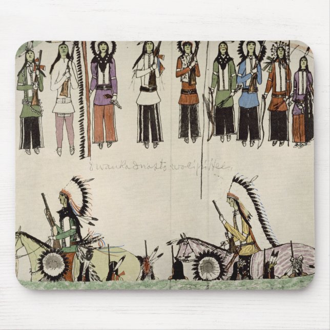 "Släta ställedansen" (bläck på papper) Musmatta (Framsidan)