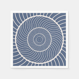 Slatblågrädde spiral snigel fibonacci pappersservett