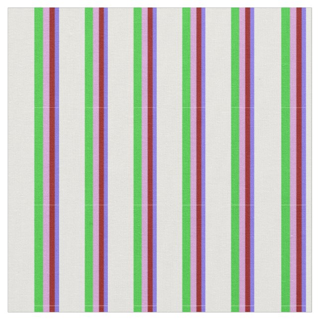 Slatblått, Mörk Red, Plum, Lime Green, Mint Cream Tyg (Närbild)