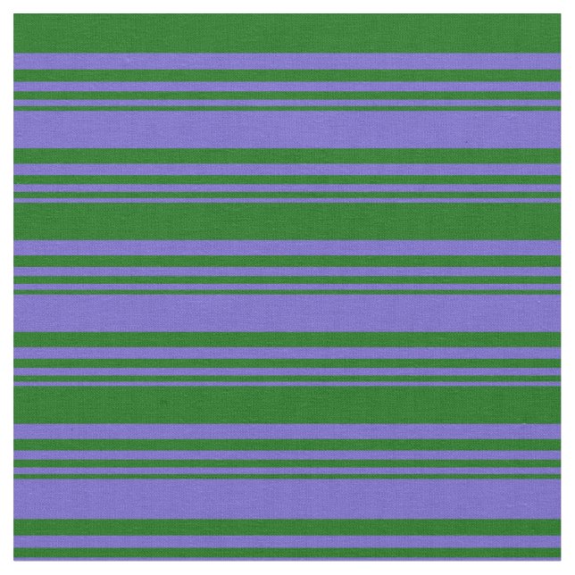 Slatblått och Mörk grönt Mönster Tyg (Närbild)