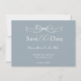 Slate Blue French Country Wedding Save The Date
